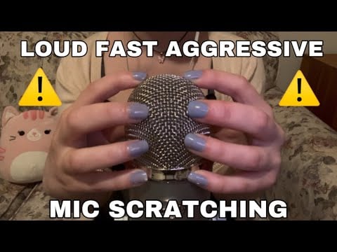 ASMR | ⚠️ Extremely Fast and Aggressive Bare Mic Scratching | No Talking