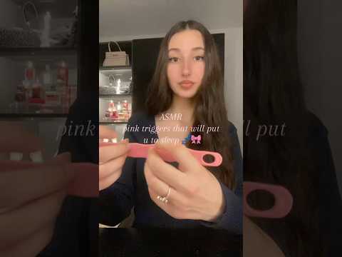Asmr tapping & scratching on pink triggers 🎀💤— #sleep #asmr #pink #tapping #tingles #girly #tingle