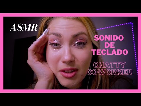 ASMR Compañera de trabajo charlatana te cuenta las novedades (Charla del mes/rp)