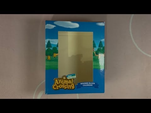 ASMR Tapping On An Animal Crossing Wooden Block Calendar Box | No Talking