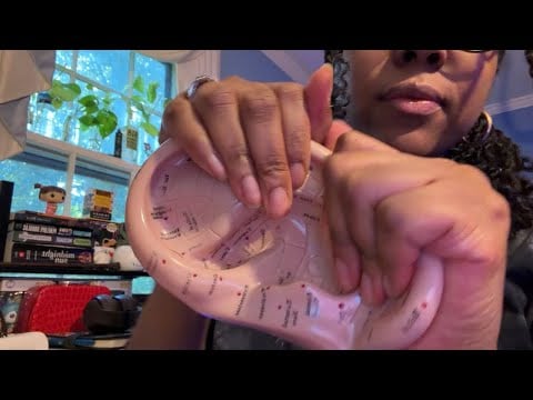 ASMR acupuncture doll EAR massage (pressure points, rollerballs, + more!)