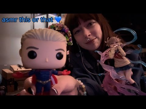 ASMR This or That with my Collectibles pt2💙 (Anime/Video game figures/Tapping)