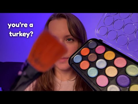 ASMR Painting You Before a Thanksgiving Party (you're a turkey)
