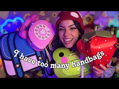 ASMR Purse Sounds, Leather Sounds, Plastic Sounds + Show & Tell ✨