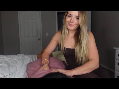 Giving My Friend ASMR Tingles (Back Massage, Hair play)