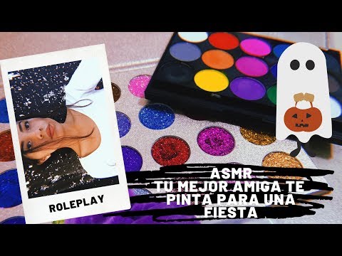 ASMR/ ROLEPLAY/ Tu mejor amiga te pinta para una fiesta 🎃💀/ Susurros/ Andrea ASMR 🦋