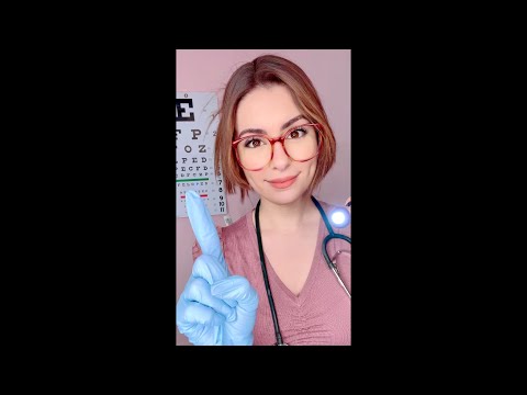 ASMR FASTEST Eye Exam of all time #shorts asmr medical eye examination, Lens 1 or 2, cranial nerve