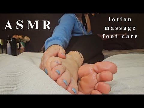 ASMR | Foot Care with Lotion, Massage & Soft Spoken Chatter |