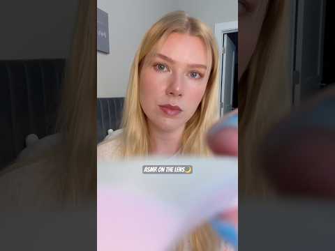 touching the lens with tingly items💤😇🌙 #asmr #shorts