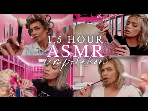 (1.5 Hour) ASMR popular girl who is obsessed with you 💕 ( hair & makeup roleplay compilation)