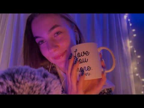 ASMR for Sleep 😴 Whisper Ramble + Drinking Tea | Tapping & Mouth Sounds