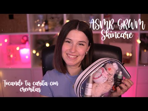 ASMR GRWM Skincare | Tocando tu carita mientras nos ponemos cremitas | BlueYeti + Headrec