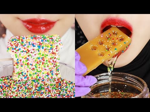 FAIRY BREAD RECIPE🧚 FAIRY ICE CREAM, HONEY, BUTTER EATING SOUND ASMR 🌈