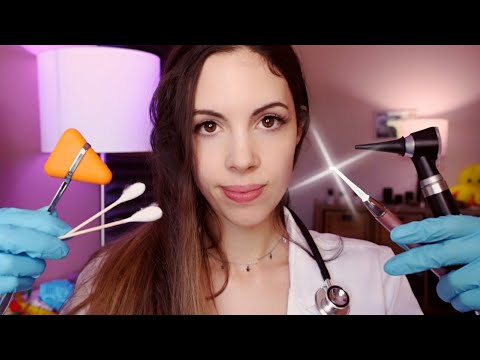 ASMR - FULL Medical Checkup After Space Travel - Eye & Ear Exam, Scalp Check, Cranial Nerve, Body ..