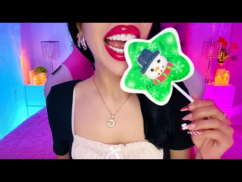 ASMR C0MIEND0 BOMBÓN DE AZÚCAR🎄