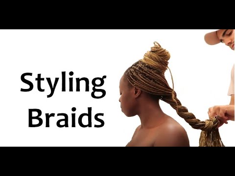ASMR Relaxing Hair Play and Scalp Massage// Braids Styling