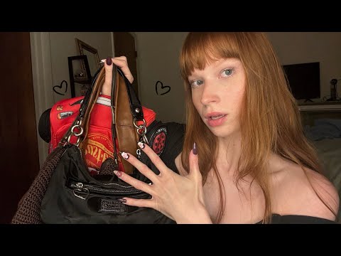 ASMR | Bag Collection 👛 (Tapping, Scratching,  Whisper Rambles) ✮⋆˙