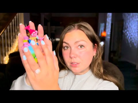 ASMR| Layered Sounds and Whisper Rambling (a little HAUL)