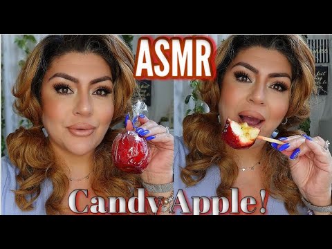 ASMR Candy Apple (EATING SOUNDS) My FAVORITE!