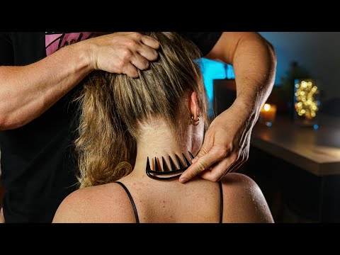 ASMR | Sleep Recovery - Real Person Nape & Scalp Tingles (/w Hair Pulling)