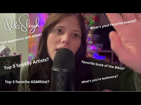 ASMR Q&SLEIGH✨ (Clicky Whispering & Eating Holiday Popcorn🍿)