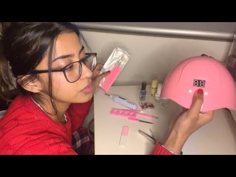 ASMR Doing your nails at my nail parlour (realistic)