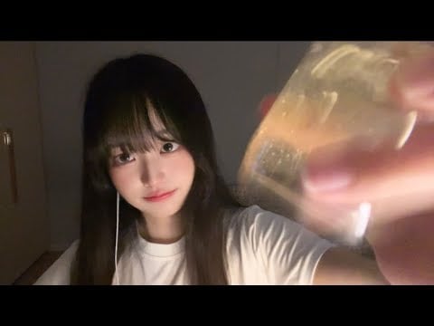 평온해지는 유리 ASMR🌙 | 유리병 탭핑 & 물소리💦 (중간광고없음)
