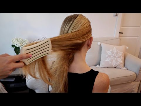 ASMR | Hair brushing, nape attention, gentle scratching on Mel (no talking version)