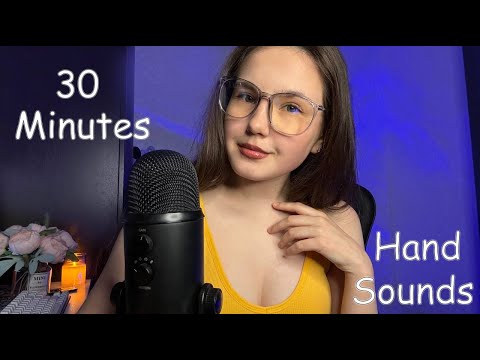 ASMR | 30 minutes of Hand Sounds | for Background & Studying *NO TALKING*