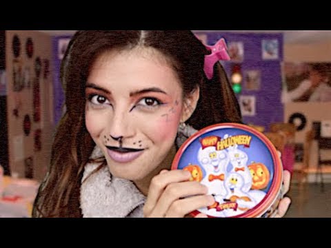 ASMR | Getting Ready For An 80's Halloween Party!   🎃