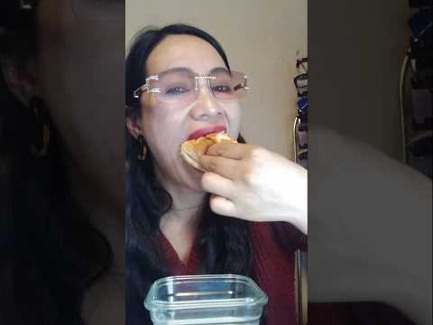 ONE TIME BITE BREAD WITH MILK#mukbang #everyone #shortsfeed #food #eating #challenge