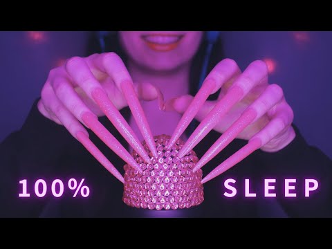 Asmr Mic Scratching , Brushing & Tapping with Rhinestones on Mic | Asmr No Talking for Sleep