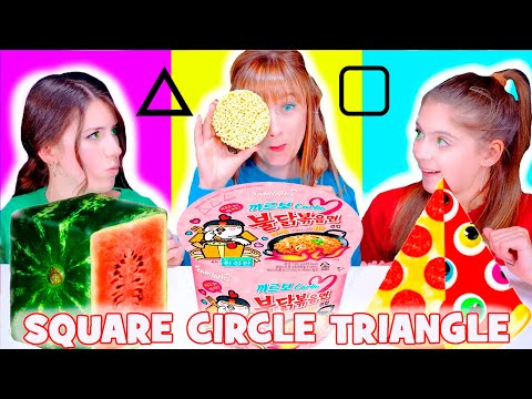 ASMR Square, Triangle, Circle Food Challenge | Best Compilation
