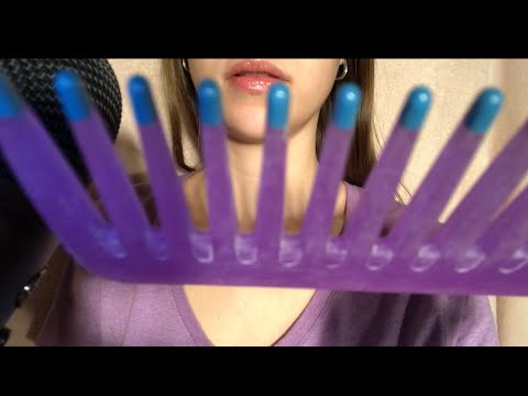 ASMR Face combing / camera combing / lens combing