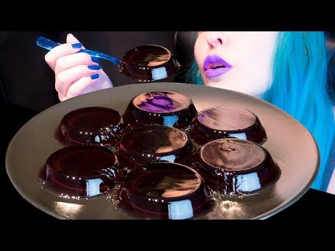 ASMR: Wobbly & Shaky Black Jello Mountains | Fruity Flavor ~ Relaxing Eating Sounds [No Talking|V] 😻