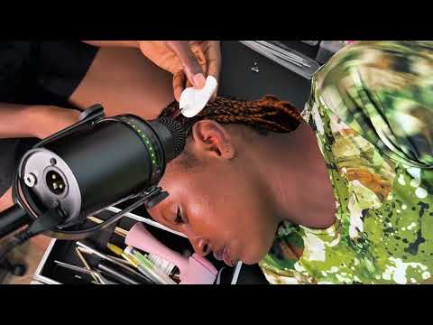 Relaxing asmr for stress relief, ear cleaning and picking, soft whispers roleplaying, gum chewing