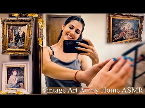 ASMR Triggers on Vintage Art at my Home✨АСМР Тригъри върху Винтидж гоблени У дома😌АСМР на български