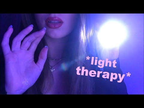 ASMR | Light therapy for energy cleansing with soft whispers | Sleepy visual triggers 🔦 💫
