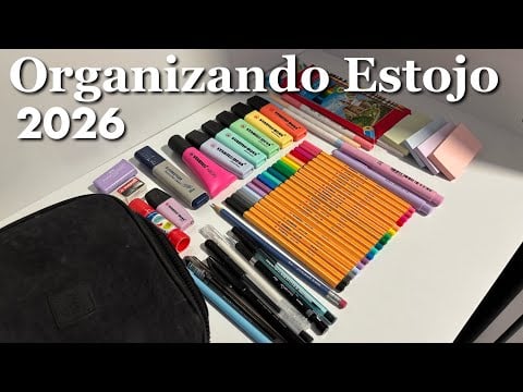 Organizando meu estojo escolar