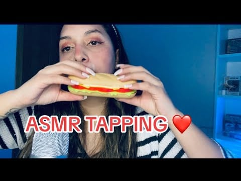 ASMR ❤️ TAPPING EN NUEVOS TRIGGERS Y HABLAMOS ( + chicle y uñas postizas) 🌭🥧🍟