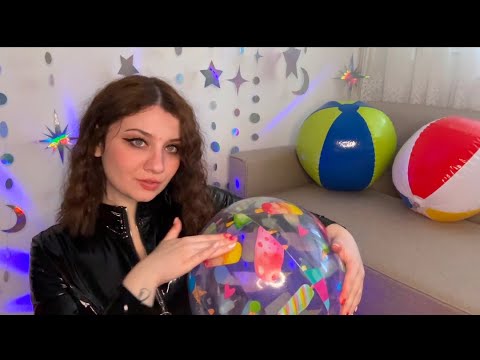 BEACHBALLS ASMR | Blowing And Deflating Some Beachballs (+ Latex ) 🌹🤩