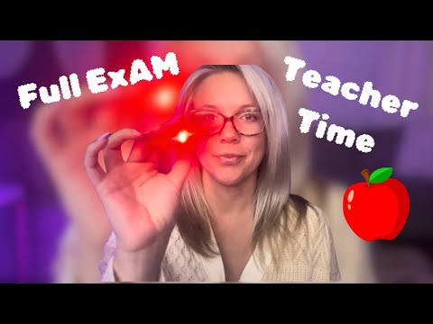 ASMR Cranial Nerve Exam 🍎 Teacher Time 🧸💤✧