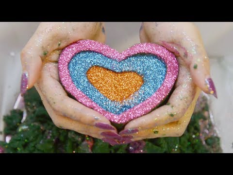 ASMR Most Satisfying Floral Foam Glitter Bomb Crushing