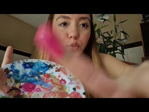ASMR aleatório, sons de boca, conversas sobre pintura, tapping, e caótico (caseirinho)