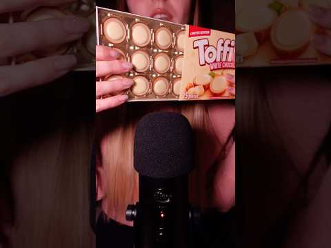 White chocolate toffifee ASMR 😍 #asmrshorts #asmrfood #asmrsounds