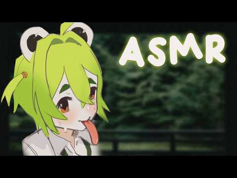 【ASMR】Resting With a Frog Girl in the Forest | Wooden Frog
