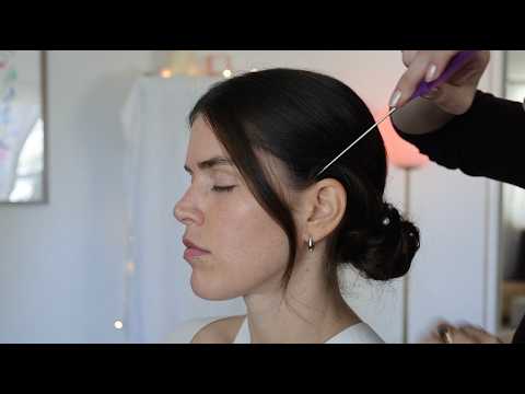 ASMR Perfectionist Bridal Hair Updo On Emily 🕊🤍 (Whisper)