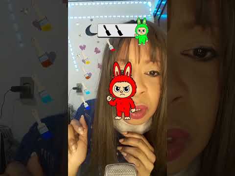ASMR LABUBU MISTURA DE CORES #shorts #shortvideo