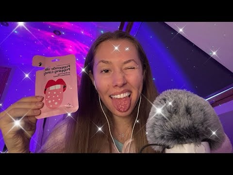 ASMR eating POPPING CANDY!! 🍭 