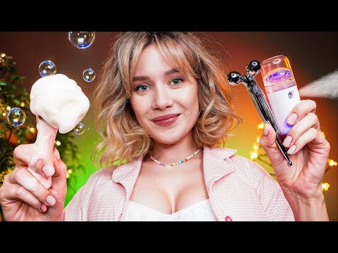 🔥 АСМР МУРАШЕЧНОЕ СПА ДЛЯ ЛИЦА И УШЕК 🤤 Уход и Массаж для Глубокого СНА asmr spa skincare massage